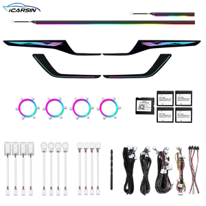 ICarsin Upgrade Luci Ambiente LED Symphony a 256 Colori per Interni Auto, per <span class=keywords><strong>Ford</strong></span> <span class=keywords><strong>Focus</strong></span> 2019-2022, Accessori Rivestimento Atmosfera - Product Image 1