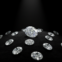 Wangfu Jewelry Zircon blanc 5A 8x10mm taille ovale, Zircone cubique synthétique, pierre précieuse en vrac, effet de couleur, traitée, fournisseur en gros