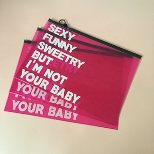 Sacs d'emballage de leggings à fermeture éclair givrés roses sacs <span class=keywords><strong>en</strong></span> plastique horizontaux avec fermeture éclair givrée pour leggings emballés nouveau Design - Product Image 5