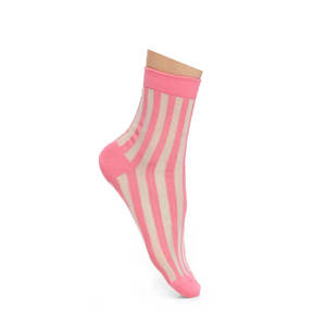 Pink Striped Ankle Socks Knitted Breathable <b>Thin</b> Men's Daily Wear Summer Style - Product Image 5