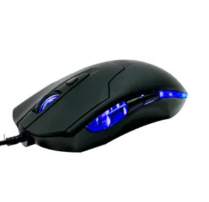 6 chiavi usb ottico con filo del computer mouse da gioco 2400 dpi 3d gioco professionale topi con led blu luce luminosa per notebook desktop