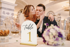 Acrylic <strong>Numbers</strong> for <strong>Tables</strong> Transparent Seat <strong>Number</strong> Sign Base Wedding Accessories for Party Acrylic <strong>Table</strong> <strong>Numbers</strong> 1-10 - Product Image 2
