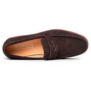 Collection été 2024, mocassins pour hommes en cuir de vachette véritable vintage confortables, mocassins en daim de haute qualité, style à enfiler - Product Image 5