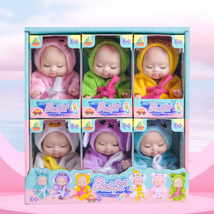 Vente en gros Rebirth Girl Doll Cadeau de Noël 11cm Petite poupée de simulation Jeu d'habillage pour bébé endormi Jouet pour enfants - Product Image 4