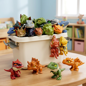 Juego de Juguetes de Dinosaurios que Muerden los Dedos, Simulación de Animales, Plástico ABS, Caja Sorpresa, Regalo de Ensamblaje - Product Image 1