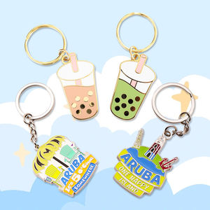 Porte-clés mousqueton en alliage de zinc émaillé dur, série 'Bâtiments', avec logo personnalisé, design imprimé UV, couleur et forme personnalisables pour - Product Image 1