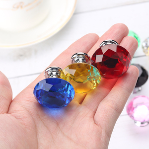 다이아몬드 모양 크리스탈 유리 캐비닛 손잡이 및 손잡이 드레서 서랍 손잡이 주방 캐비닛 손잡이 가구 손잡이 하드웨어 - Product Image 5