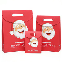 Sacs en papier de Noël personnalisés avec logo, sacs cadeaux avec poignée pour Noël