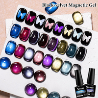 MTSSII cat kuku Gel hitam 7ml, cat kuku Gel magnetik sangat bersinar, Kutek Gel hitam