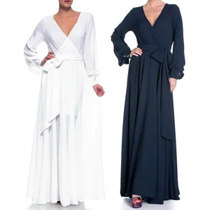 Robes personnalisées en mousseline de soie tricotée Simple Maxi élégante dames robes de plage pour femmes robe d'été décontractée pour les femmes livraison gratuite