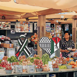 Pin de solapa palestino con cinta árabe, broche con abalorio, insignia, soporte esmaltado del fabricante para ocasiones del Día Nacional - Product Image 2