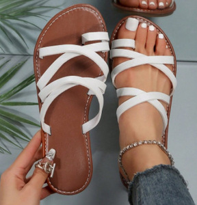 2026 set of toe beach slippers, new women's <b>sandals</b>, foreign trade cross <b>flat</b> bottom - Product Image 6