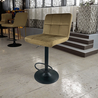 Tabourets de bar en gros, chaises de cuisine, chaises d'îlot de cuisine, tabourets de bar réglables en hauteur avec design en velours
