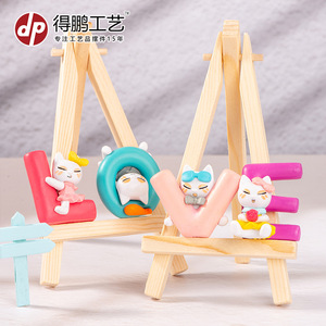 Adornos en Miniatura de Gatos Adorables de Dp Craft, Decoraciones de Mascotas de Dibujos Animados de PVC para Escritorio, Consola Central de Automóvil - Product Image 2