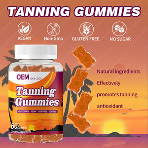Bán buôn biểu tượng tùy chỉnh hàng ngày thuộc da Gummies UV kích hoạt da Glow thuộc da Gummies cho khỏe mạnh tan da - Product Image 5