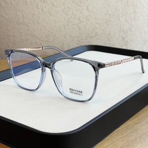 Monture de lunettes de myopie TR ultra légère, grande monture, monture de lunettes pour femmes, lunettes à visage nu, lunettes rétro personnalisées, anti-lumière bleue - Product Image 5