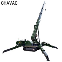 CHAVAC CE-Standard Kleiner Raupenkran 3-16 Tonnen Tragbarer Raupenkran 23,5m Hubhöhe Energiesparender Mini-Spinnenkran