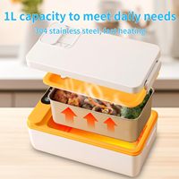 Kabellose Typ-C-Lade-Elektrische Lunchbox Speisenwärmer Ohne Wasser Tragbare Beheizte Lunchbox mit HD-Digitalanzeige