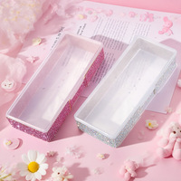 Nouvelle boîte de rangement portable pour nail art Bling Bling avec diamants, étui créatif pour breloques et décorations d'ongles