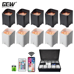 10 pz. 6x18W RGBAW UV 6in1 Faretto LED Par Can Wireless a Batteria DMX Wifi con Custodia di Ricarica per Matrimoni, Feste ed Eventi - Product Image 2