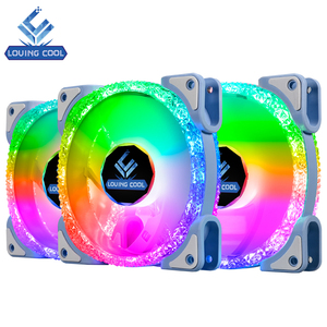 Karışık-renk 120mm RGB LED masaüstü bilgisayar fanı 12V 1200 RPM 5V DC mobil beyaz için 1200 Rpm PC filtre soğutma için cep - Product Image 2