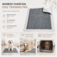 Tapis d'apprentissage pour chiens en charbon de bambou écologiques avec noyau à absorption rapide, réduction des odeurs et base imperméable – Fournisseur OEM