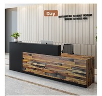 Bureau de réception moderne de luxe en bois blanc pour salon, salle de sport, banque, hôtel – Design unique