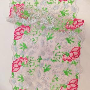 26CM ricami in pizzo da fabbrica in <span class=keywords><strong>Tulle</strong></span> ricamato con rifiniture in pizzo a maglia a fiori tessuti per donne intimo intimo - Product Image 1