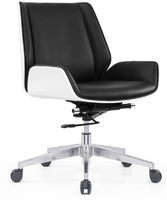 Chaise de bureau ergonomique exclusive transfrontalière en acier inoxydable, pivotante, réglable en hauteur, dossier haut, fixe