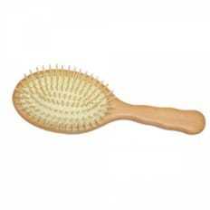 Compact Beauty Comb <b>Hair</b> <b>Brush</b> for <b>Men</b> square and Oval Laser Shape with Vent Made of Bamboo for Salon Use - Product Image 1