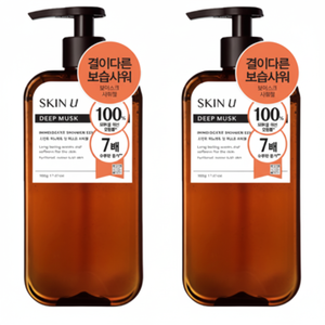 Paquete de 2 Geles de Ducha Happy Bath Deep Musk 500g, Limpiador Corporal Perfumado, Cuidado de la Piel Innocente con Descuento - Product Image 1