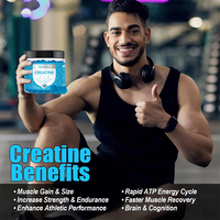 Gummies de créatine pré-entraînement à marque privée OEM, 5g de force maximale, 5000mg de créatine monohydrate, complément en gommes pour la croissance musculaire