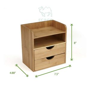 Juego de escritorio de madera natural Organizador de escritorio de papel impermeable Organizador de escritorio de papelería de oficina profesional Organizador de escritorio - Product Image 6