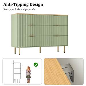 Combohome Kommode für Schlafzimmer 6-Schubladen-Kommode mit Breiten Schubladen Holz-Schubladenschrank Moderne Aufbewahrungskommode für Wohnzimmer - Product Image 4