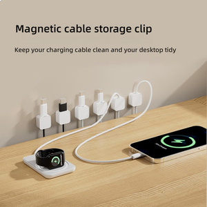 Gestionnaire de câbles de bureau magnétique réglable Câble magnétique Clip de câble magnétique de bureau Support de cordon réglable - Product Image 2