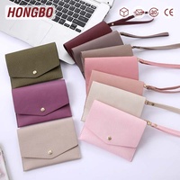 Hongbo Nouveau Best-Seller Portefeuille A6 en Cuir Galet 18 Couleurs avec Porte-Monnaie et Dragonne, Disponible en Coffret Cadeau avec Porte-clés Métallique