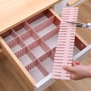 Household Adjustable <strong>Drawer</strong> Divider Free Combination Classification Divider <strong>Plastic</strong> <strong>Drawer</strong> <strong>Organizer</strong> - Product Image 4
