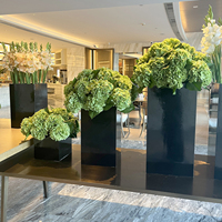 Rideau de fleurs d'hortensia en latex, toucher réel - Toile de fond artificielle en soie d'hortensia pour mariage, photographie
