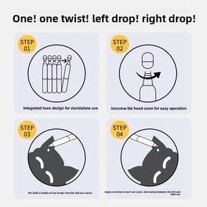 Gouttes auriculaires jetables pour animaux de compagnie contre les acariens et les infections à Malassezia, anti-démangeaisons, nettoyage en profondeur, <span class=keywords><strong>nettoyant</strong></span> <span class=keywords><strong>auriculaire</strong></span> désodorisant pour chiens et chats - Product Image 4