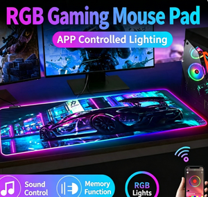 Gummi-Leder Gaming Leuchtende Tastatur LED-Beleuchtung Mauspad RGB <span class=keywords><strong>Mousepad</strong></span> Gamer Tapis De Souris Montian Mauspads Matten Schreibtischunterlage - Product Image 2