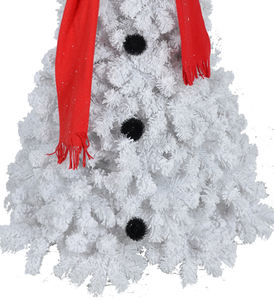 Árbol de Navidad flocado Árbol de Navidad blanco artificial Decoración del hogar Muñeco de nieve Árbol de Navidad - Product Image 4