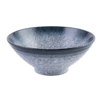 Rétro Céramique 7/8/9 Pouces Blanc Noir Porcelaine Udon Soba Bols Poli Technique pour Restaurant Fête Salade Pho Bol De Céréales