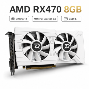 เอเอ็มดี ราเดอน RX <span class=keywords><strong>470</strong></span> 8GB GDDR5 กราฟิกการ์ด 256 บิตการ์ดแสดงผลสำหรับเล่นเกมเดสก์ท็อป PCI Express 3.0 DirectX 12 พัดลมคู่ GPU - Product Image 1