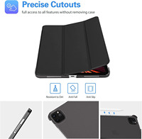 Étui universel pour tablette, étui à rabat imperméable pour iPad Pro 12,9 pouces, étui 2022/2021/2020 (6e/5e/4e génération)