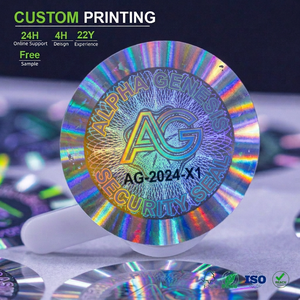 Adesivo di Sicurezza Olografico Spettrale Rotondo con Logo Personalizzato, Impermeabile, per Autenticazione Prodotti e Protezione Anticontraffazione - Product Image 1
