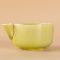 JIN PENG Keramische zelfdrainerende Swirl Berry waskom, veelkleurig met afvoer voor keuken, fruit, groentewasser, decoratie
