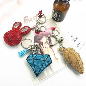 High Quality Cheap Rhinestone Key Chain Rhinestone Cartoon Keychain Crystal Key Chains
