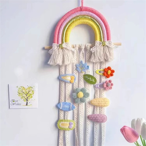 Support mural arc-en-ciel pour nœuds et pinces à cheveux pour filles, organisateur de barrettes, présentoir de rangement pour chambre de bébé, décoration, cadeau - Product Image 3