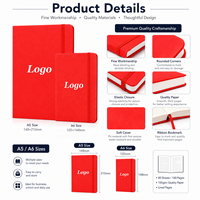 Carnet de notes personnalisé avec logo d'entreprise, couverture en cuir PU, format A5, reliure rigide, avec logo