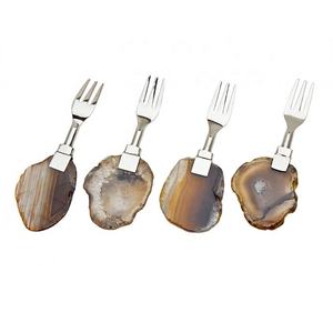 Ensemble de couverts en acier avec poignée en nacre, fourchette, cuillère, argenterie, vaisselle, vente chaude - Product Image 6